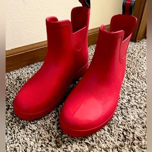 Totes Short Red Rainboots